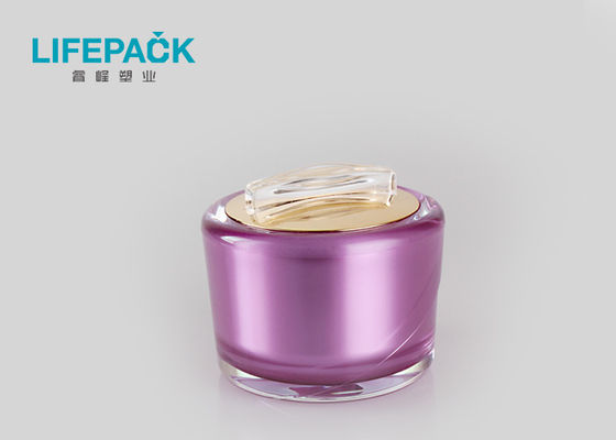 Square 30g 50g Plastic Cosmetic Packaging Fancy Appearance With Acrylic Outer Jar