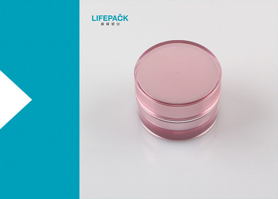 Clear Classic Round Cosmetic Acrylic Jar Double Wall With Acrylic Outer Layer