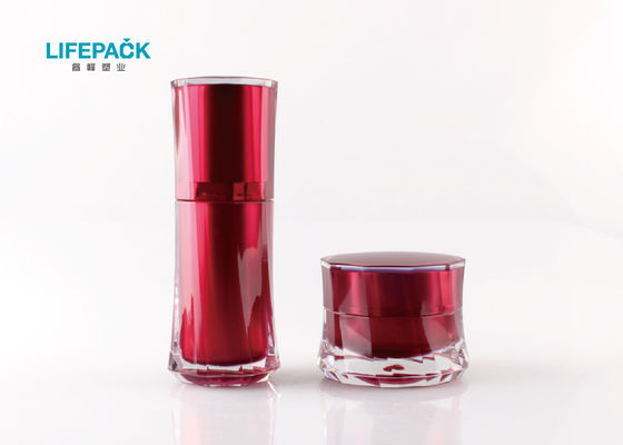 ABS Collar Empty Lotion Bottle , Luxury Thick Wall Acrylic Containers For Makeup