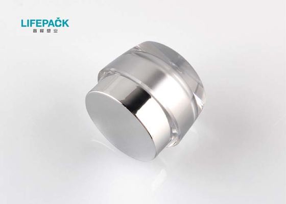 Отделка печатания двухстенного ясного пластикового косметического контейнера Силк